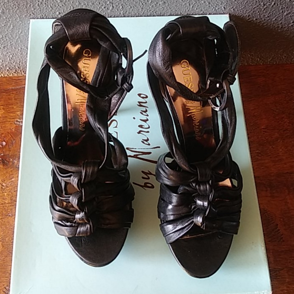 Guess by Marciano Black leather Carisse Platform